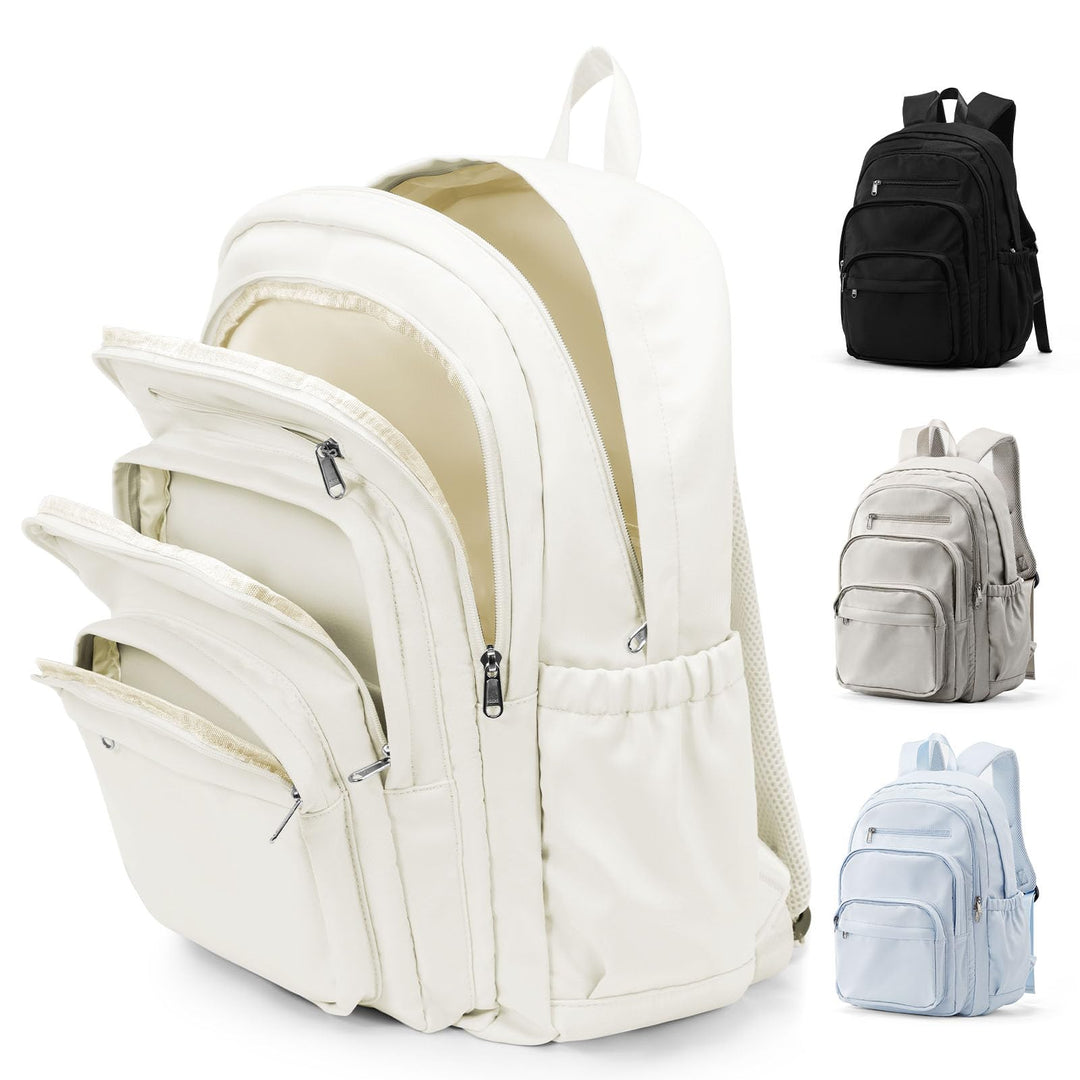Rucksack Damen Herren, Leichter Schulrucksack Teenager Mädchen Jungen Beige, Beige