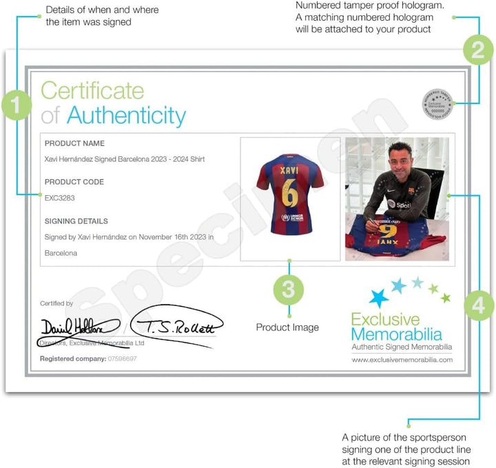 Barcleona-Trikot, signiert von Xavi Hernandez