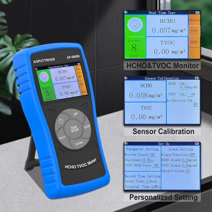 AOPUTTRIVER Formaldehyd Messgerät AP-5800N Innenraum-Luftqualitätsmessgeräte Verschmutzung Messgerät