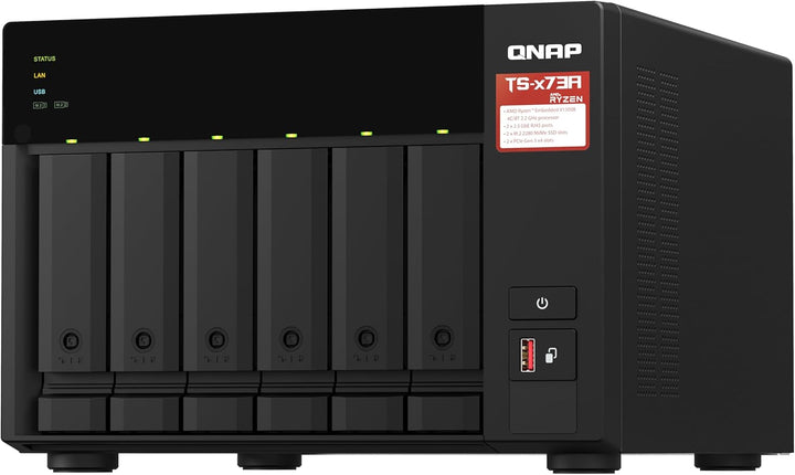 Qnap NAS + Switch Bundle QNAP TS-673A + QSW-1105-5T | Upgrade to 2,5GbE Networking, 6-Bay 3,5"/2,5"-