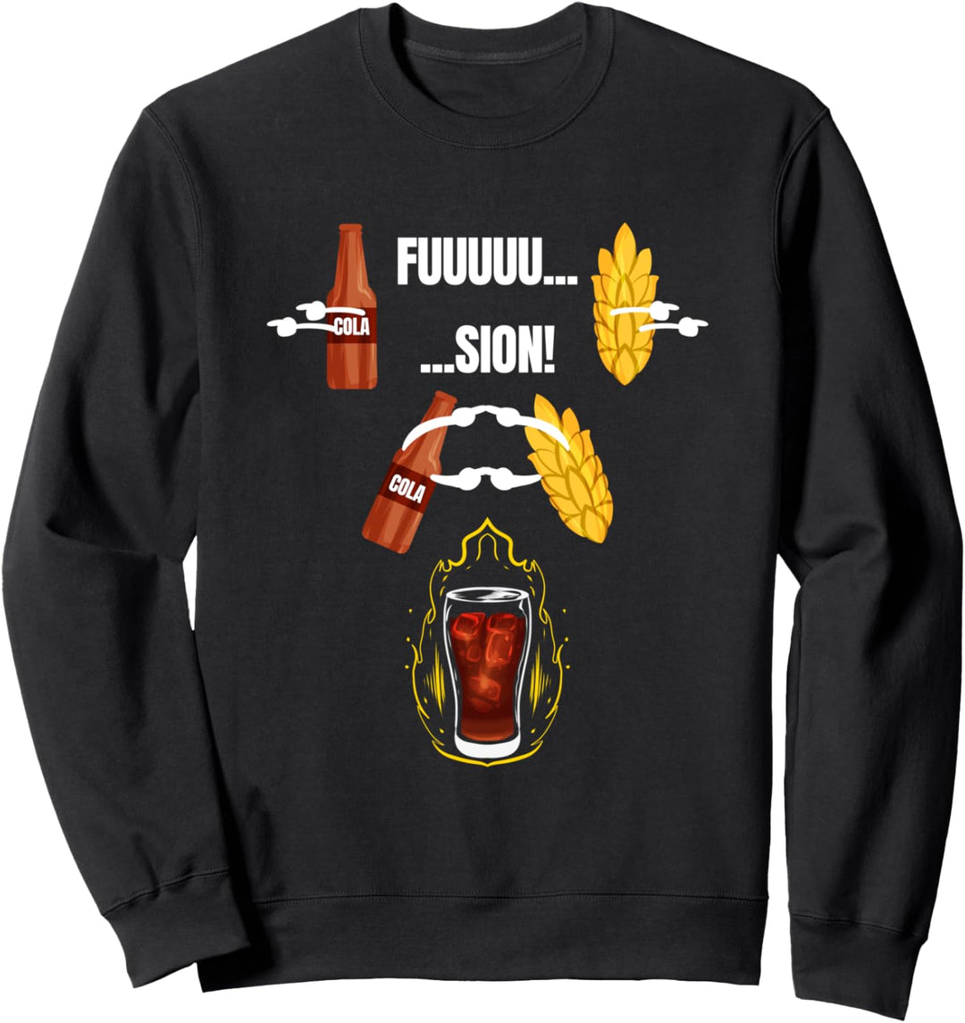 Fusion Cola und Korn - Lustiges Korn Cola Design Sweatshirt