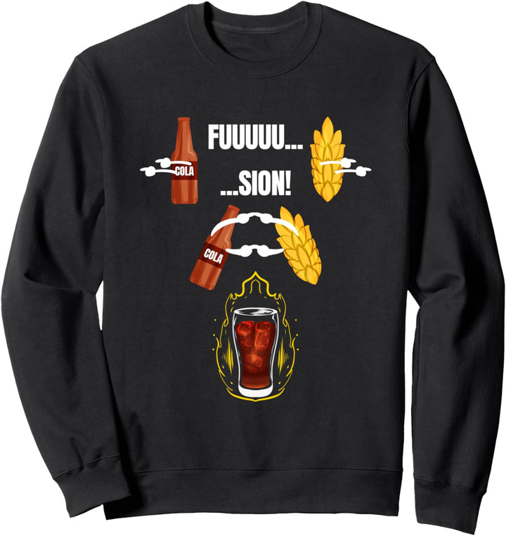 Fusion Cola und Korn - Lustiges Korn Cola Design Sweatshirt