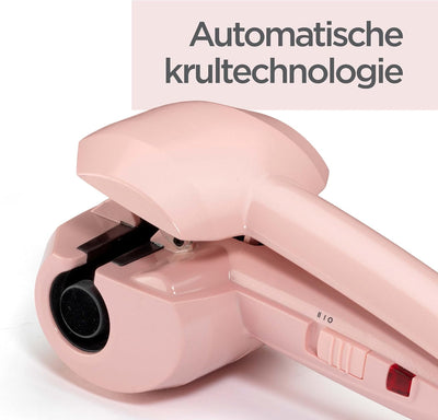 BaByliss Rose Blush Curl Secret Auto-Curler, aus Kunststoff, automatischer Lockenstab mit 2 Temperat