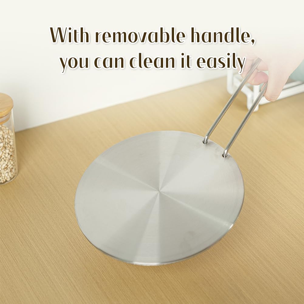 Induktionswandler Wärmediffusor Simmer Ringplatte, Edelstahlplatte Wärmediffusor für Gas Elektroherd