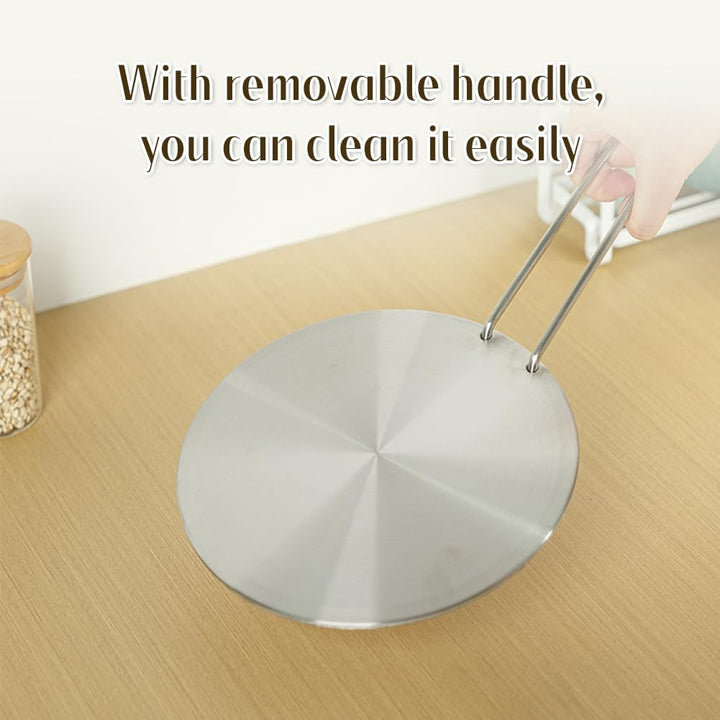 Induktionswandler Wärmediffusor Simmer Ringplatte, Edelstahlplatte Wärmediffusor für Gas Elektroherd