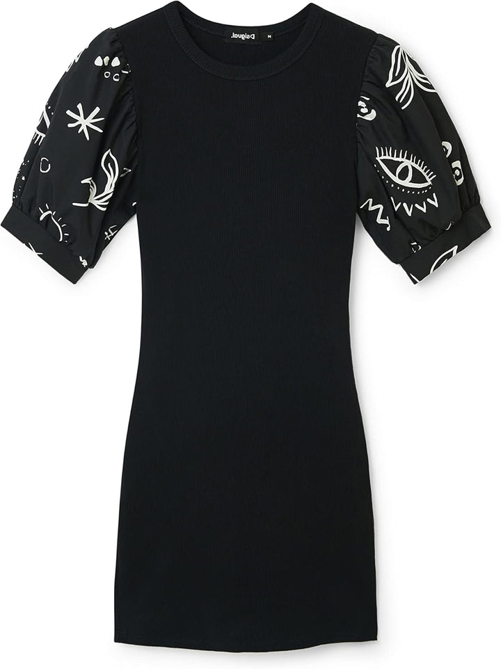 Desigual Damen Casual Dress L Schwarz, L Schwarz
