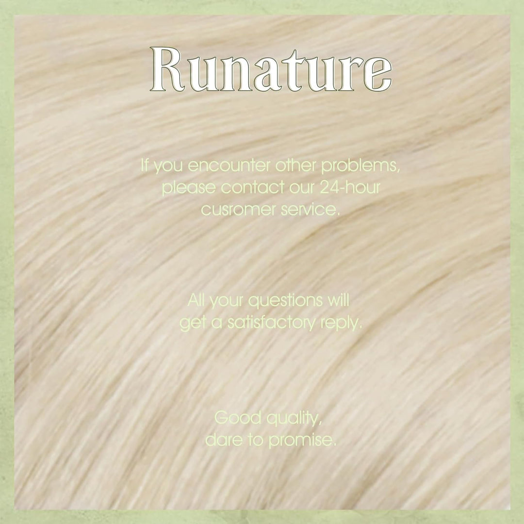 RUNATURE Remy Extensions Micro Blond Echthaar 50cm 50stück 50g Microring Loop Extensions Echthaar We