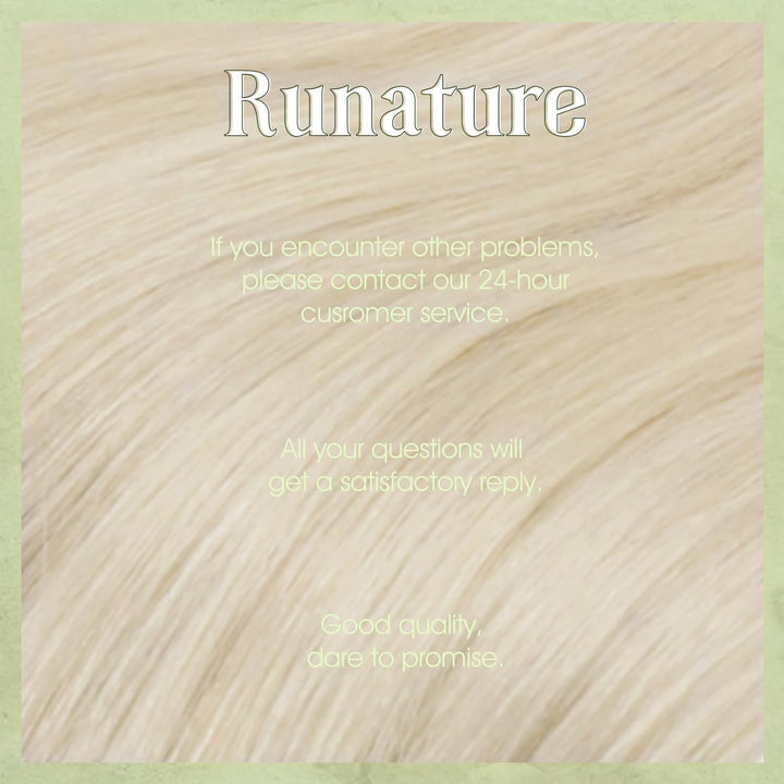 RUNATURE Remy Extensions Micro Blond Echthaar 50cm 50stück 50g Microring Loop Extensions Echthaar We