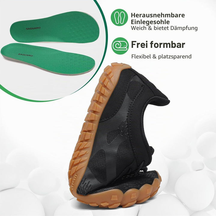 SAGUARO Unisex Barfussschuhe Outdoor Zehenschuhe Traillaufschuhe 40 EU Schwarzbraun, 40 EU Schwarzbr