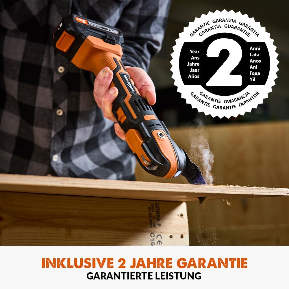 Evolution Power Tools R18MLT-Li Akku-Multifunktionswerkzeug 18 V, ein multifunktionales Werkzeug zum