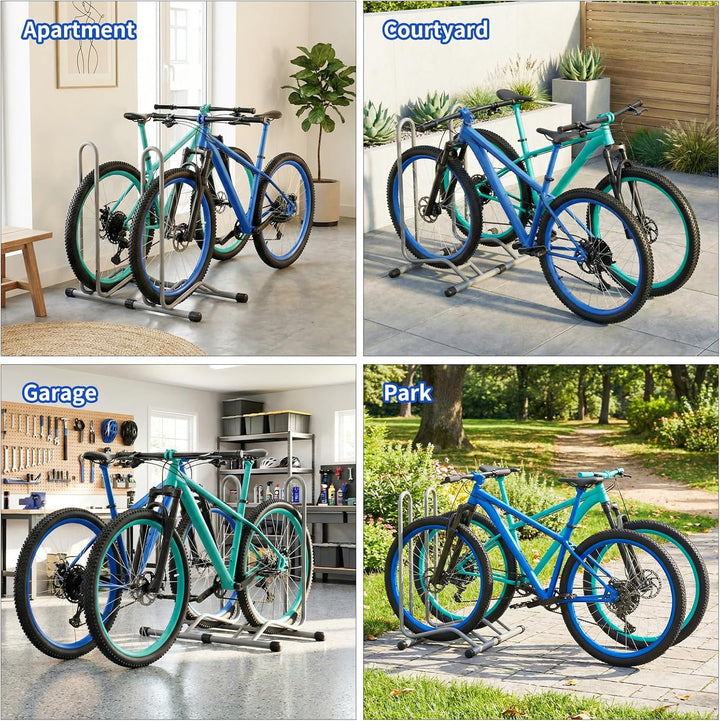TLGREEN 3 x Fahrradständer Boden,Abnehmbar Fahrräder,Fahrrad Ständer,Reifenbreite bis 80mm,20-28 Zol