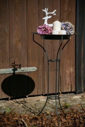 KUHEIGA Metallständer, Kranzhalter, Kranzständer, Mit Teller, Höhe: ca. 77,5 cm