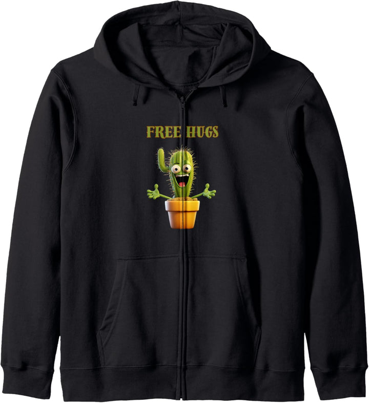 Free Hugs Kaktus Lustig Kapuzenjacke