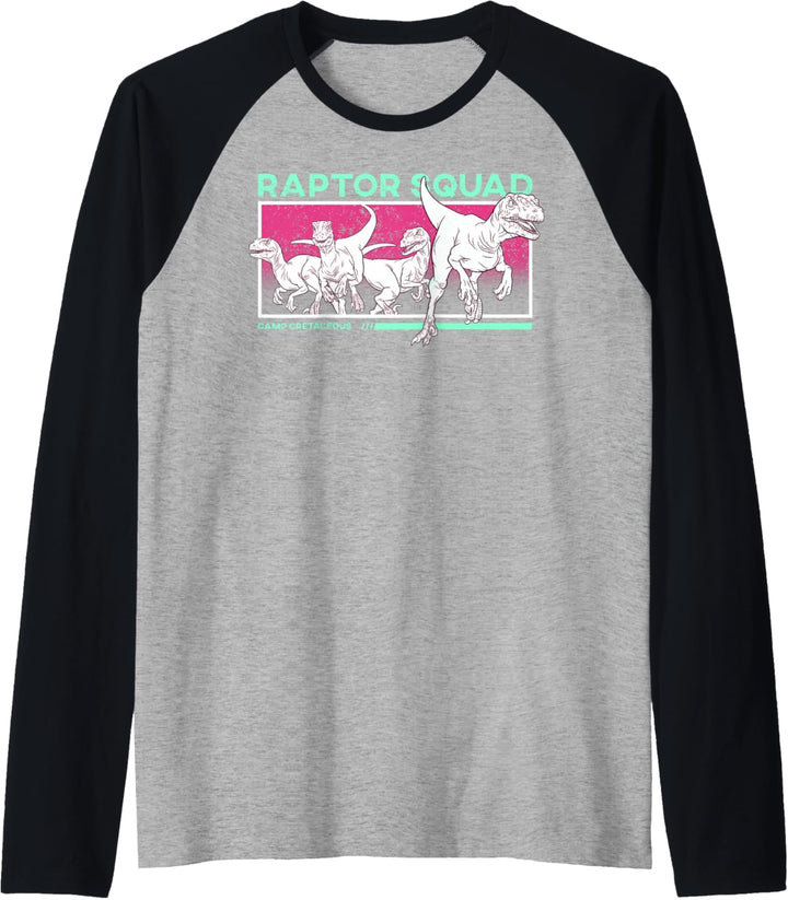 Jurassic World: Camp Cretaceous Raptor Squad Pink Raglan