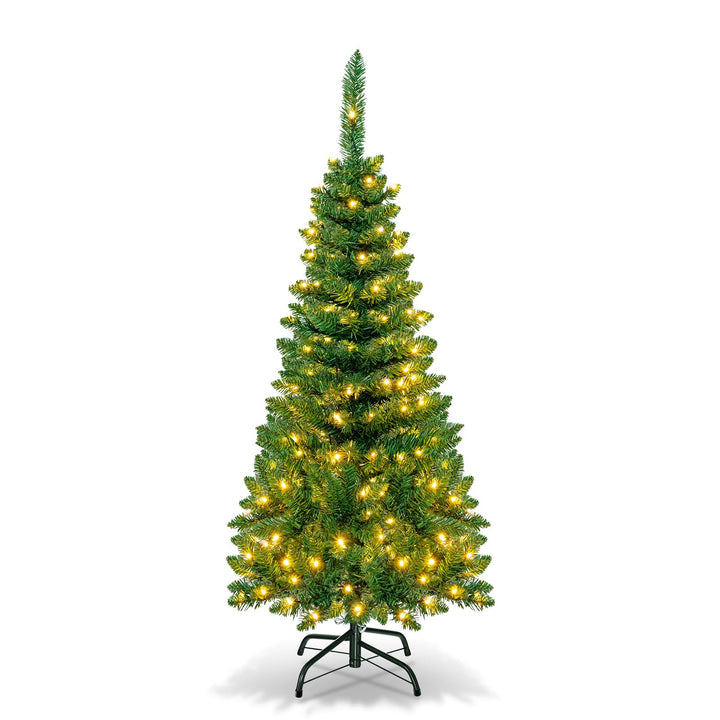 GOPLUS 135/200/225cm Weihnachtsbaum künstlich mit Beleuchtung, LED Tannenbaum künstlich, Weihnachtsb