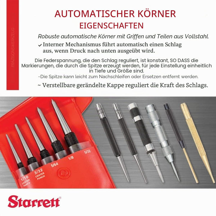 Starrett 18A Automatischer Körner mit einstellbarem Hub Single, Single
