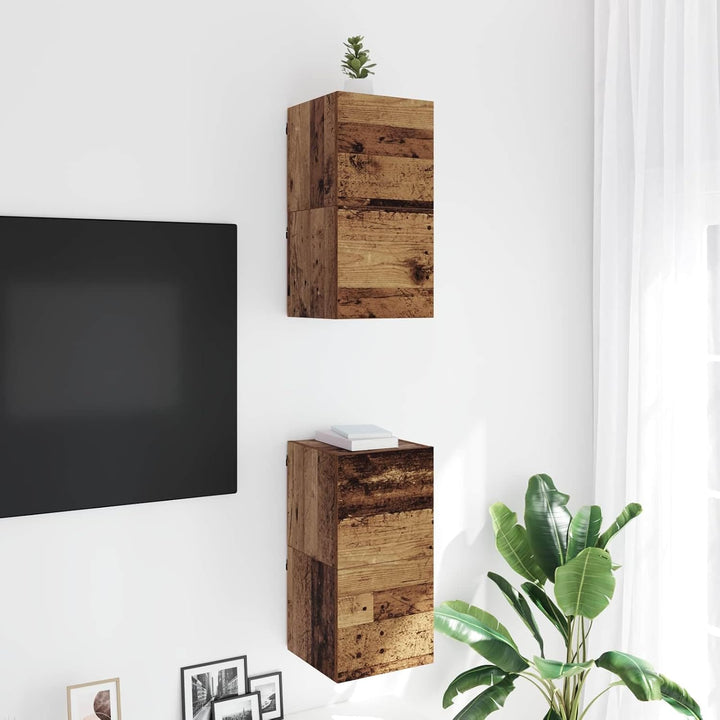 vidaXL TV-Schränk Altholz 30,5 x 30 x 30 cm Holzwerkstoff, Moderner Medienstand, rechteckiges Lowboa
