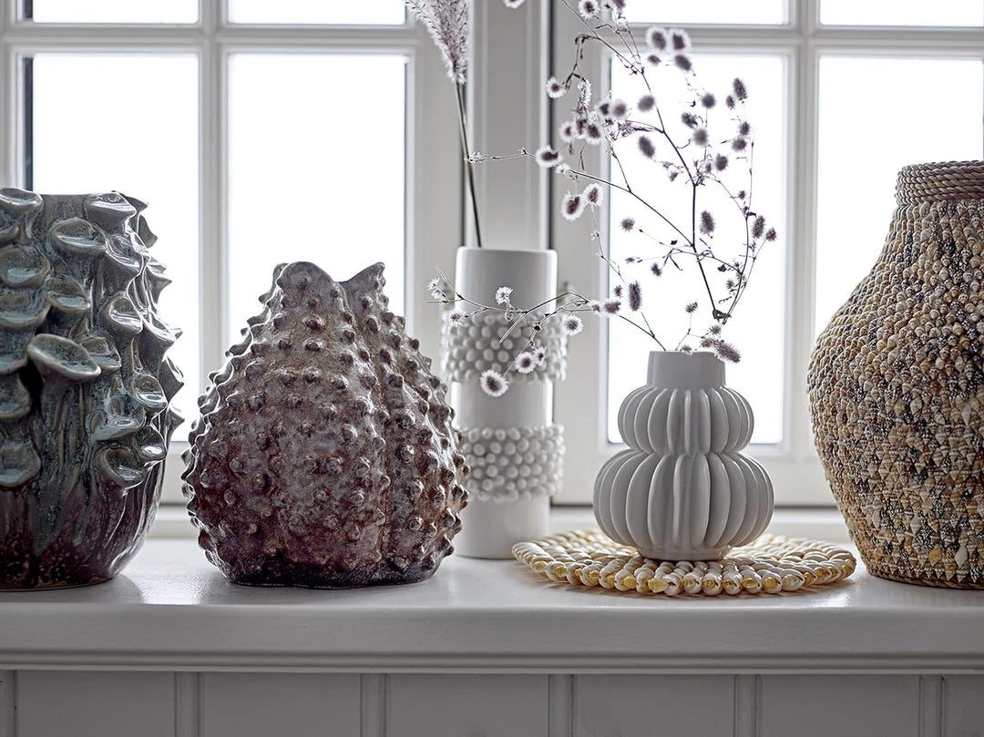 Bloomingville Vase, weiss, Keramik