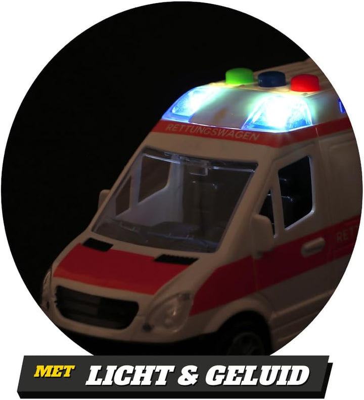 Deutsche Ambulanzreibung mit Licht und Ton