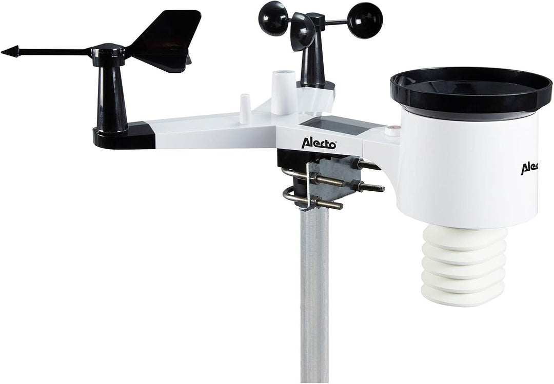 Alecto WS-5500 Wetterstation mit Regen, Wind Messer und Weather Underground APP, Schwarz, 37 x 41 x