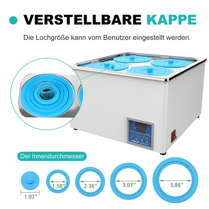 JOANLAB Laborbäder Wasserbäder 12L RT-100 °C with Timer Function Digital Thermostatic Wasserbad Wate