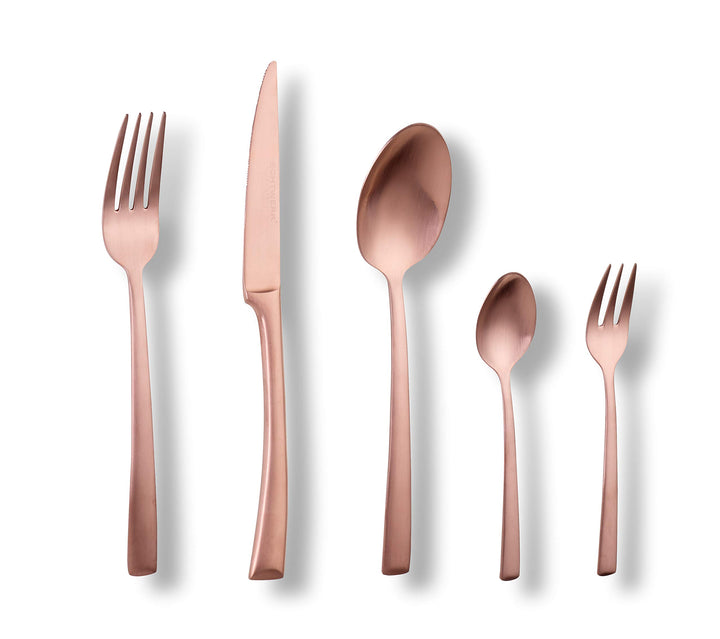 Echtwerk Tafelbesteck "Avelino" 30 teilig, Edelstahl 18/10, Bronze mattiert, 24, 5 x 4, 8 cm, 30 Ein