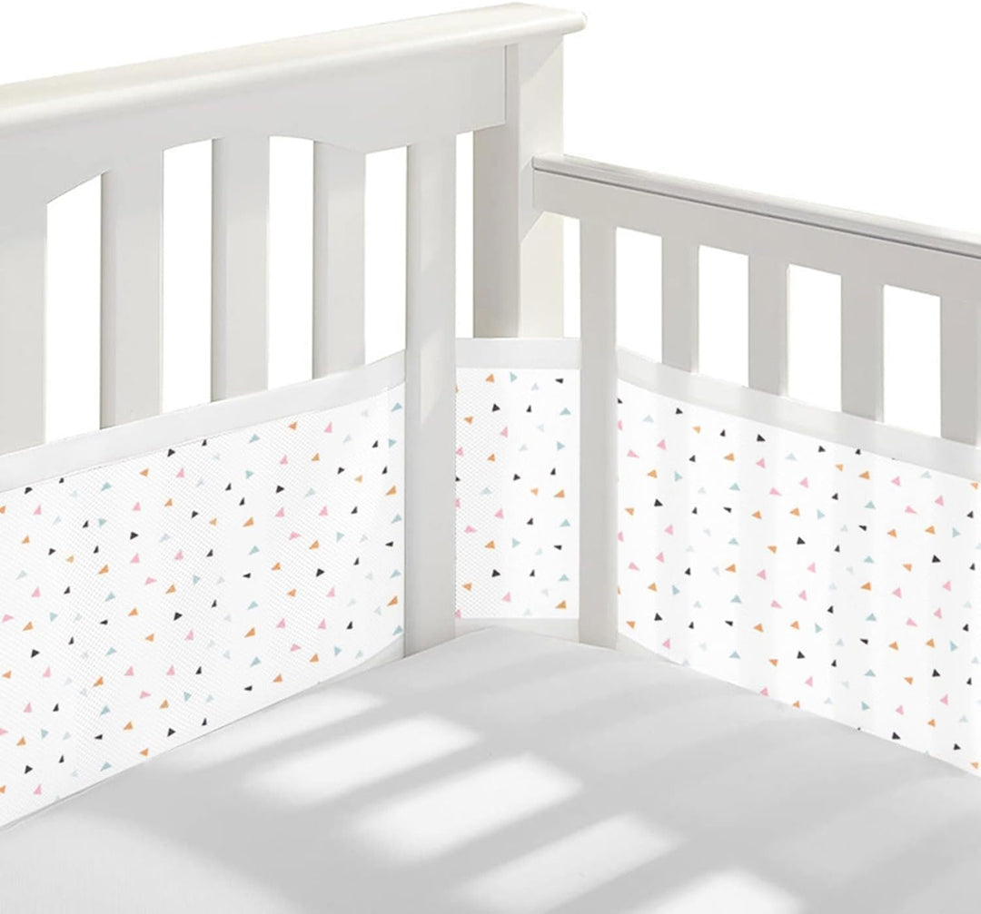 Bettumrandung Babybett,Baby Nestchen Bettumrandung,Kopfumrandung Babybett,Atmungsaktive Krippenumran