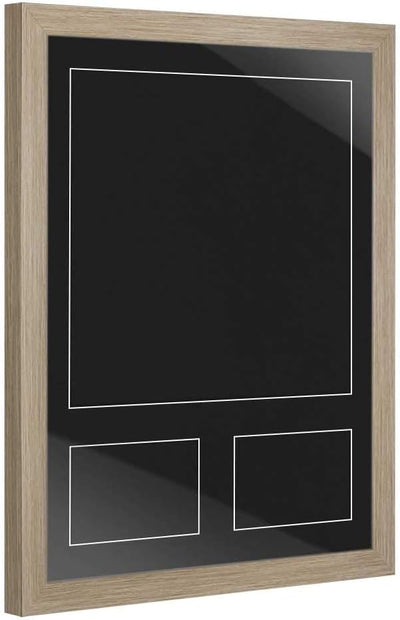Bilderrahmen Trikotrahmen stabil RahmBig Schwarz 50 X 70 cm Rahmen für Trikots, Sport Shirts + Passe