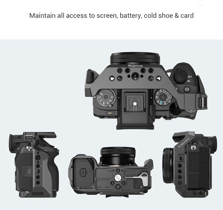 SMALLRIG A7SIII Cage Käfig für Sony A7S III Kamera mit Cold Shoe Schuh und Positionierungslöchern -