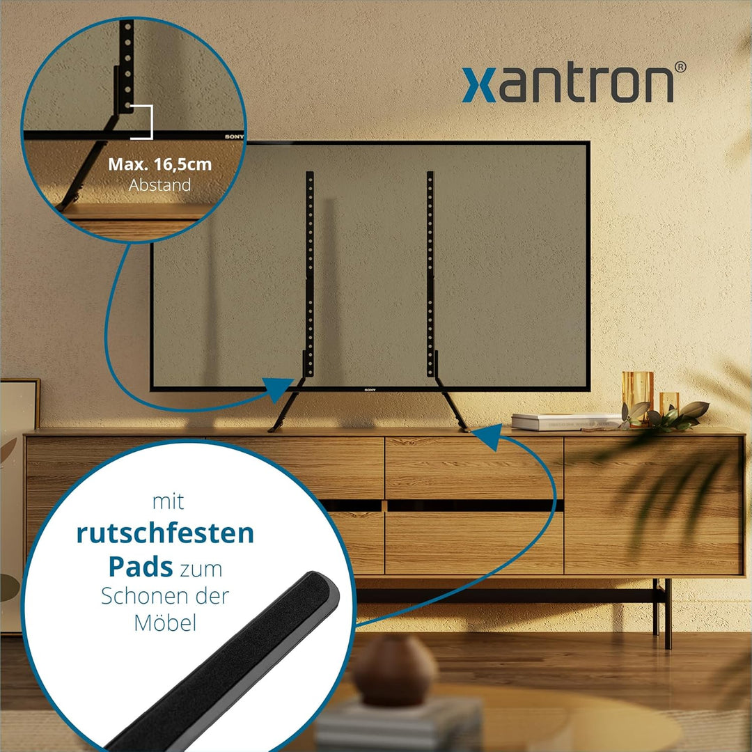 Xantron® TV Ständer Universal TV Standfuss bis 75 Zoll/Fernseher Halterung stehend VESA 200x200-800x