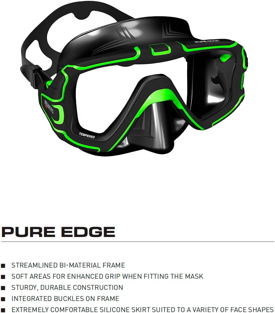 Mares Pure Edge Tauch- und Schnorchelmaske schwarz / grün, Einheitsgrösse schwarz / grün