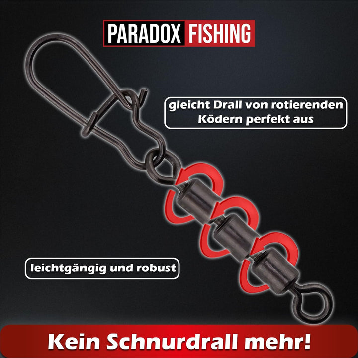 Duo-Lock Dreifachwirbel Angeln Sets 45 Stück #20-#16 oder #14-#10 Wirbel Angeln Forellen Angeln Ange