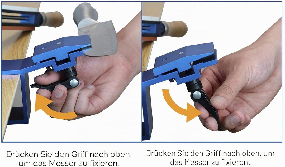 Ausla Messerschärfer, 360°-Drehung, Flip-Festwinkel, 15°-Festwinkel, Professioneller Schnell-Clip-Sc