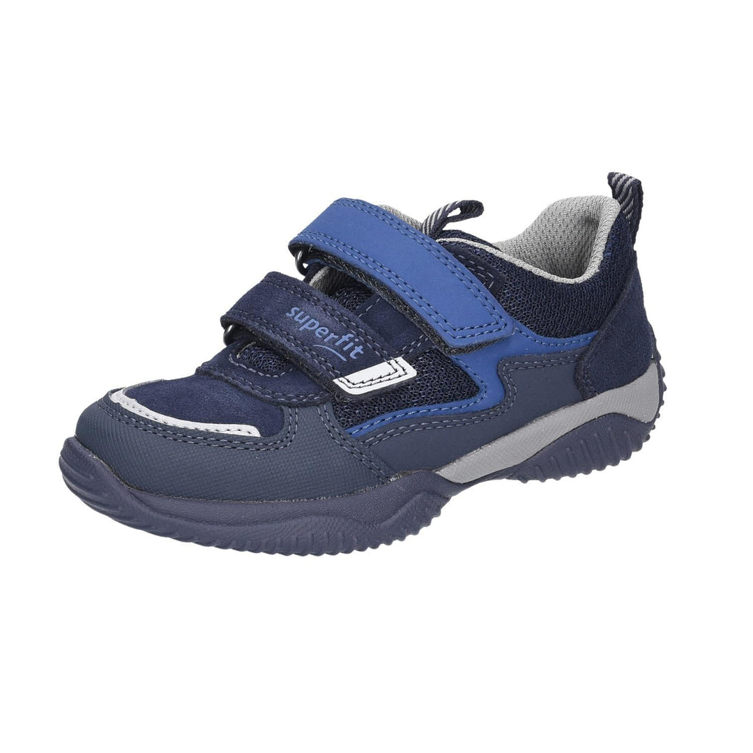 Superfit Mädchen Storm Sneaker 25 EU Blau Hellgrau 8010, 25 EU Blau Hellgrau 8010