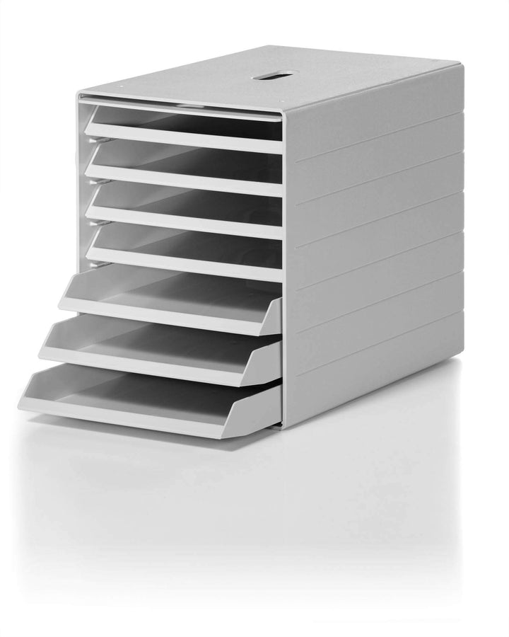 Durable Schubladenbox Idealbox Plus, 1 Stück, grau, 1712001050 Grau mit Frontplatte, Grau mit Frontp