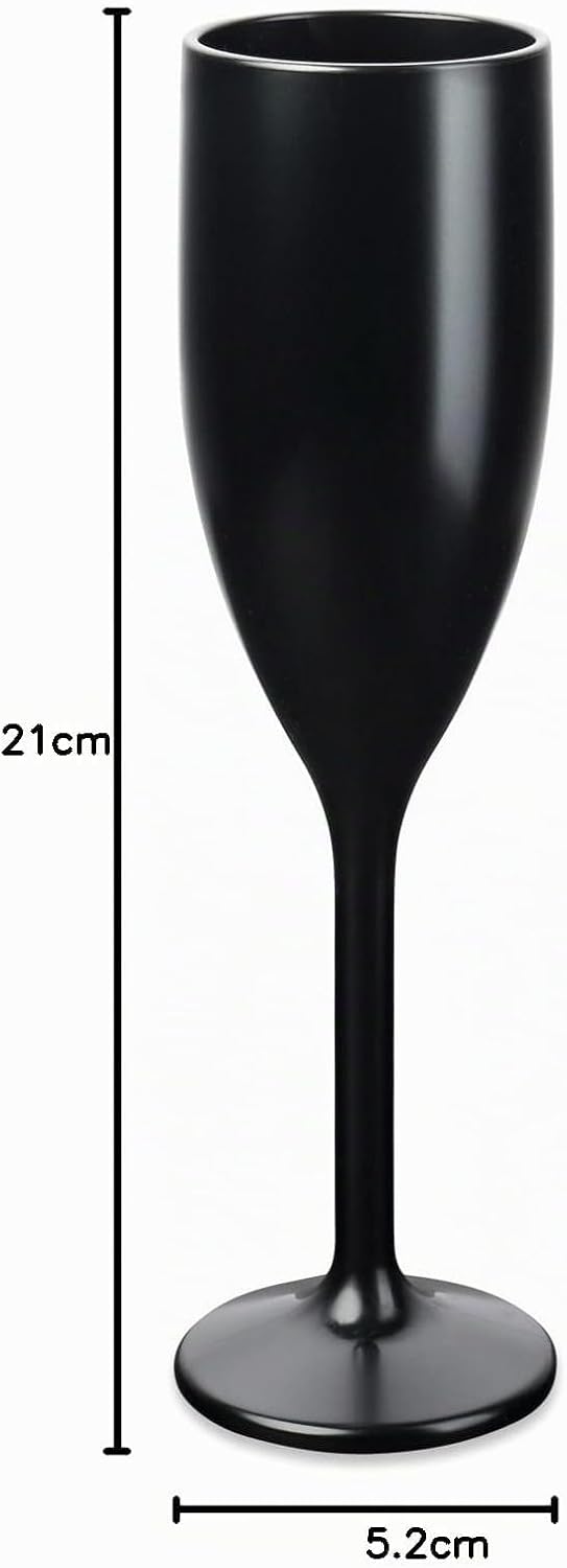 Schramm® Mehrweg Sektgläser in schwarz wählbar 6, 12, 24 oder 48 Stück 150 ml Champagner Glas Sektfl