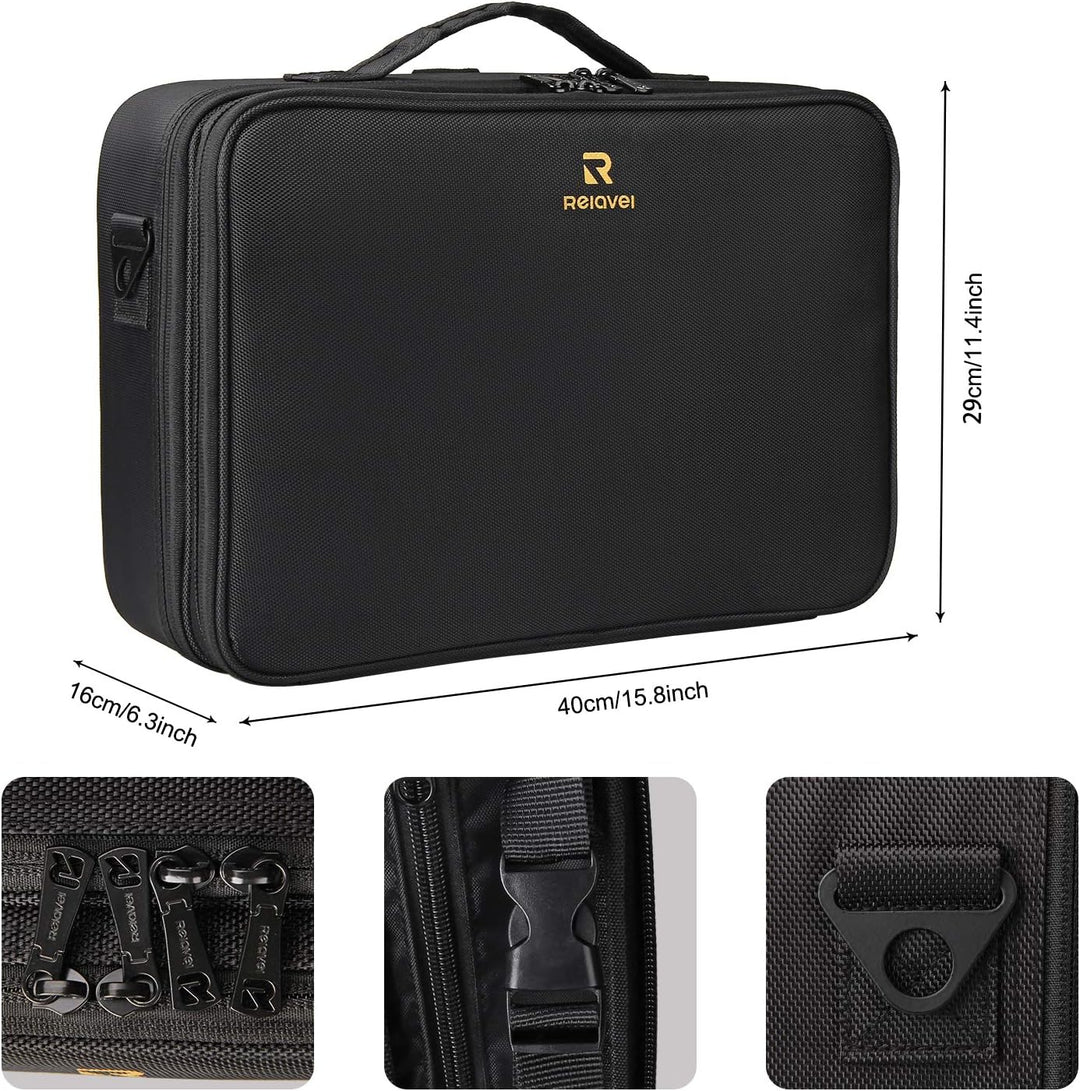 Relavel Kosmetiktasche Grosse Make up Tasche Reise Makeup Tasche Professionelle Makeup Organizer Tas