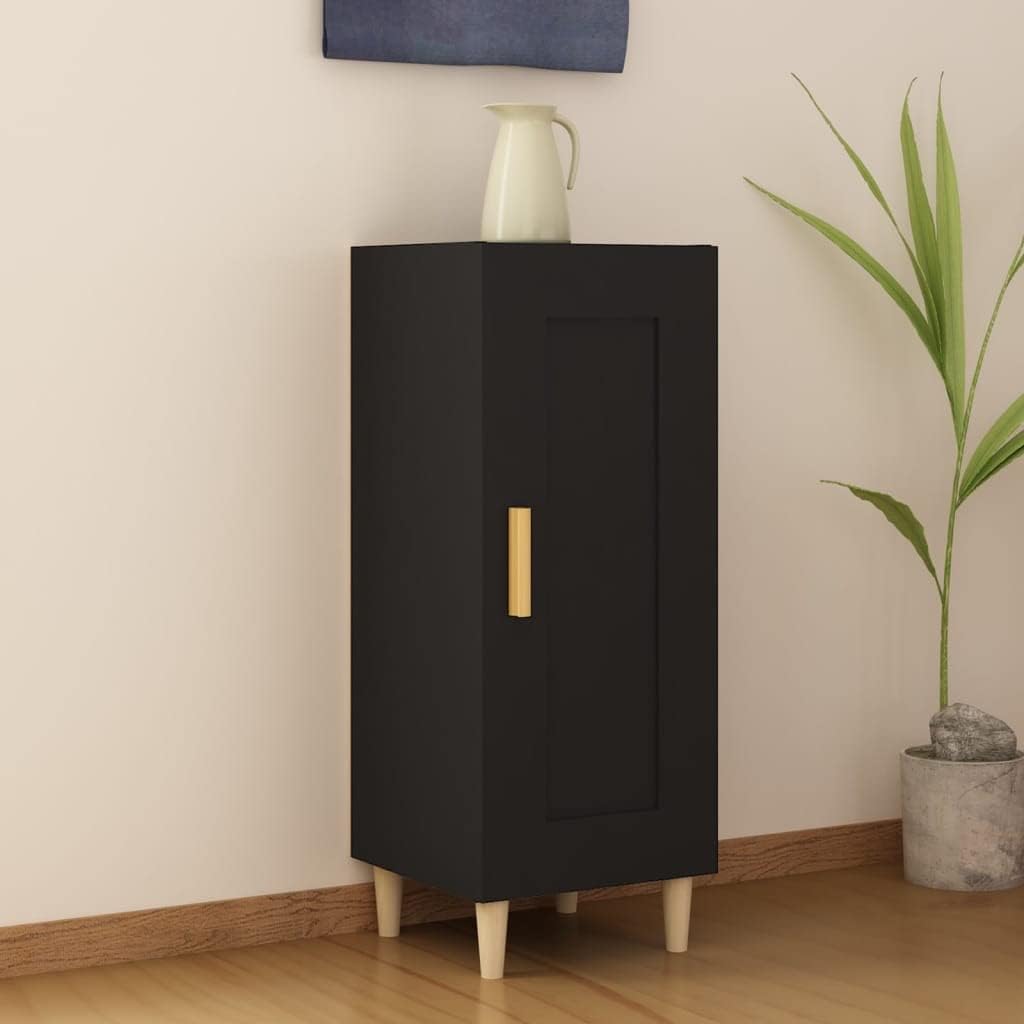 WIFESE Sideboard Schwarz 34,5x34x90 cm Highboard Schrank Klein Kommode Kommoden & Sideboards Flur Ko