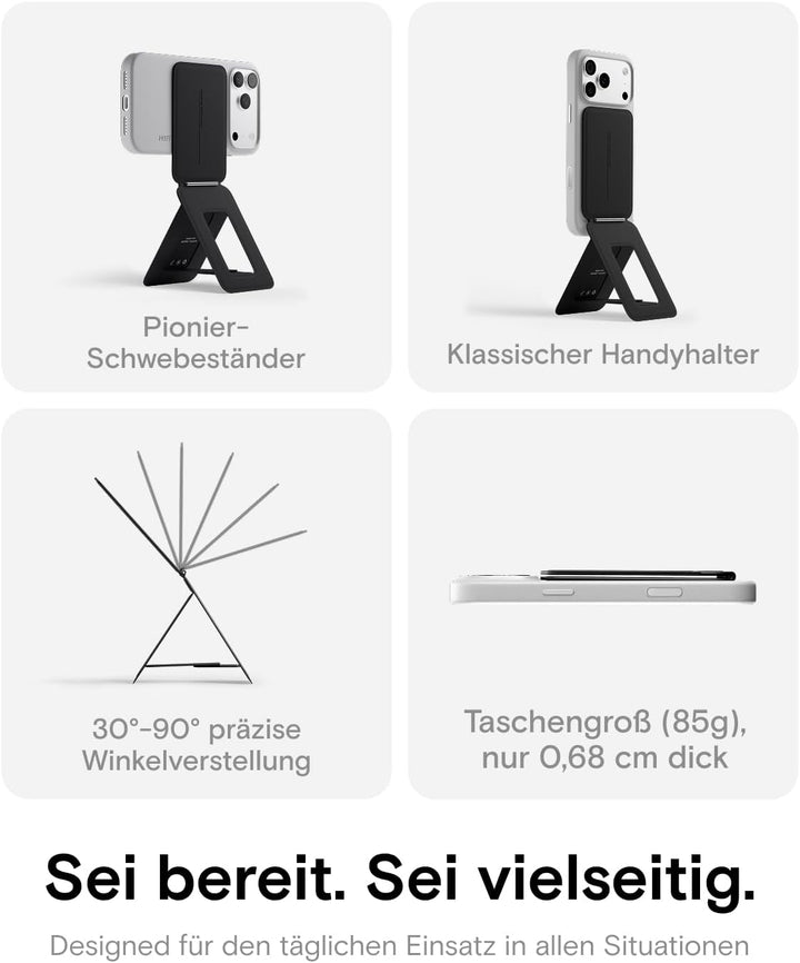 MOFT Magnetischer Wallet Ständer für iPhone 17/16/15/14/13/12 Serie Kompatibel mit Magsafe, MOVAS Ve