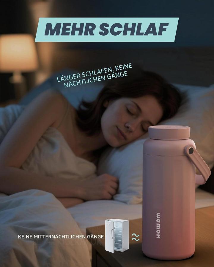 Muttermilch-Kühlflasche – 24 h Doppelwand-Kühlung, TSA-zugelassen, mit 2 auslaufsicheren Flaschen &