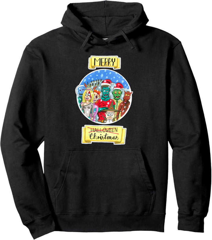 Merry Halloween Christmas X-Mas Holidays Season Pullover Hoodie