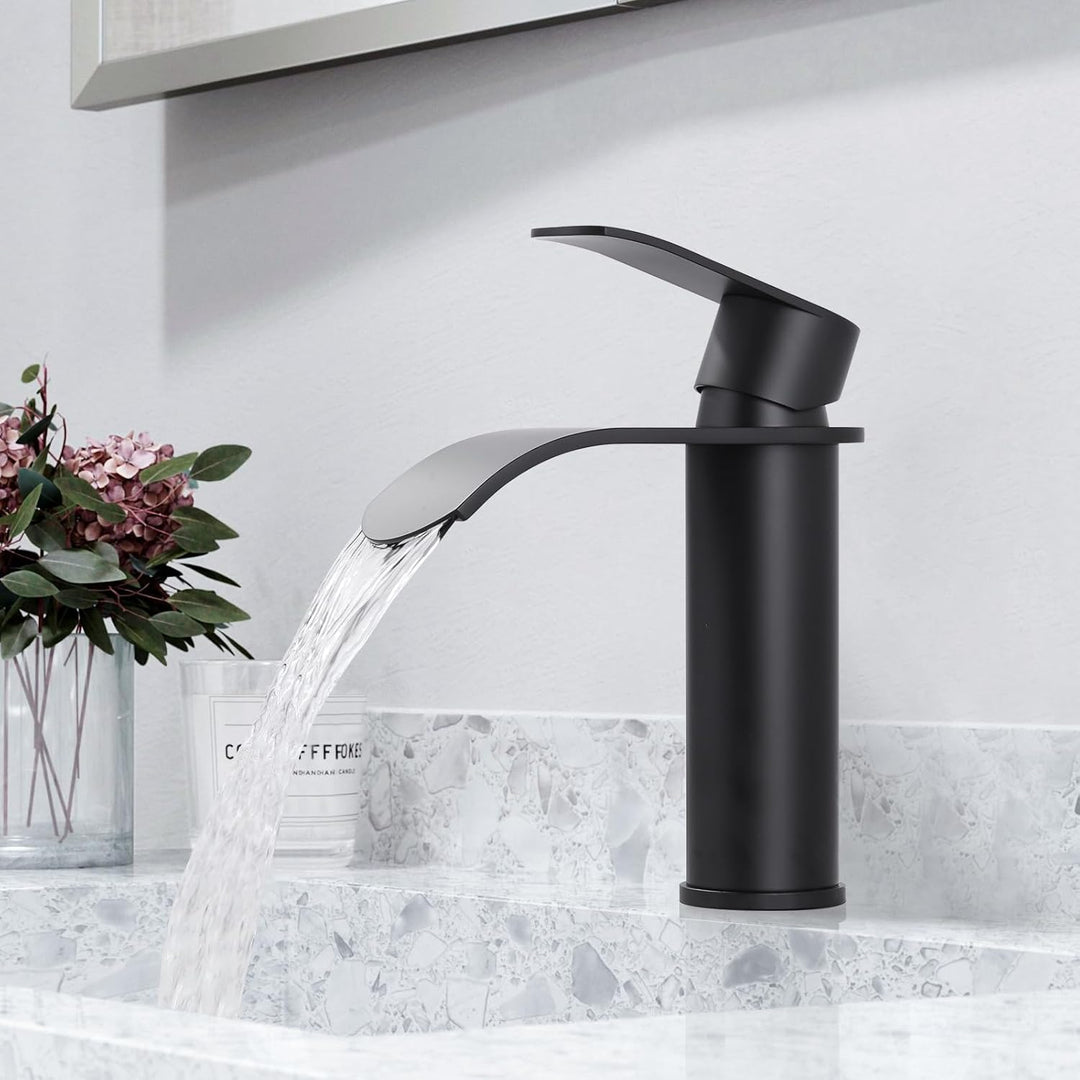 ARCORA Wasserhahn Bad, Hochdruck Waschtischarmatur wenig Lärm aus Edelstahl Einhandmischer Waschbeck