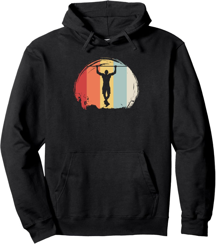 Klimmzug Retro Calisthenics Bodyweight Training Pullover Hoodie