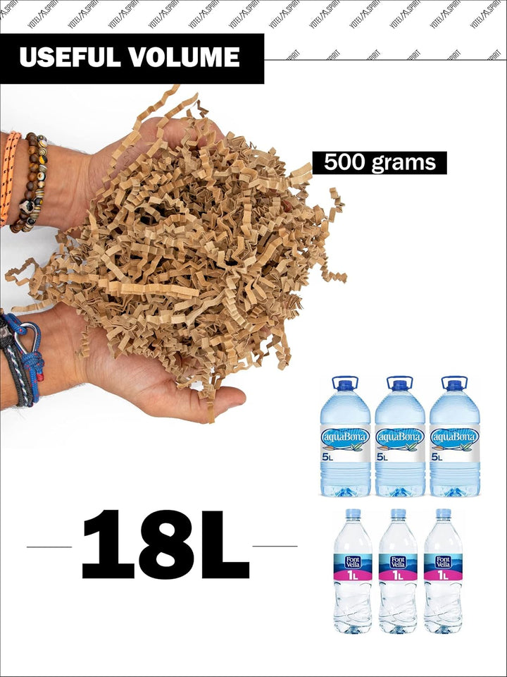 YOTEI SPIRIT® 500g Geschreddertes Kraft Papier für Geschenkbox – Füllmaterial für Pakete, Körbe, Box