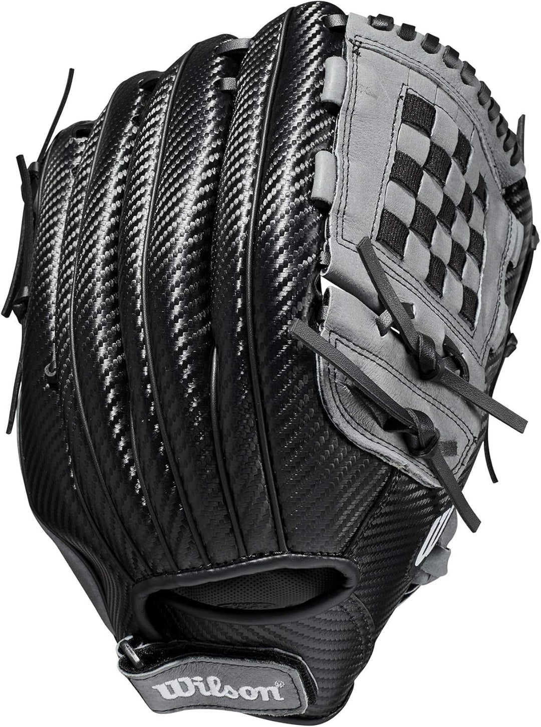 Wilson A360™ Baseball-Handschuh, Schwarz Linke Hand Wurf 12,5 Zoll silber, Linke Hand Wurf 12,5 Zoll