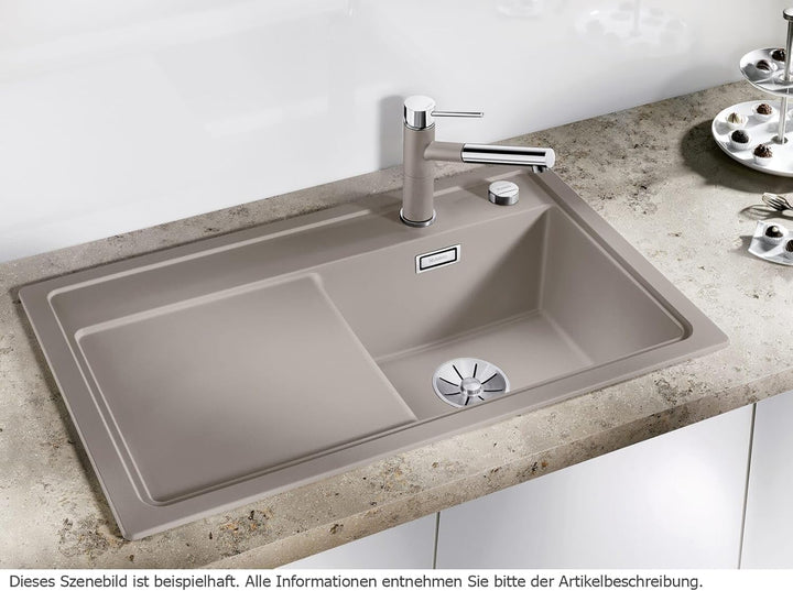 BLANCO ZENAR 45 S | SILGRANIT vulkangrau | Einbauart: Einbau von Oben | Hauptbecken links | mit Abla