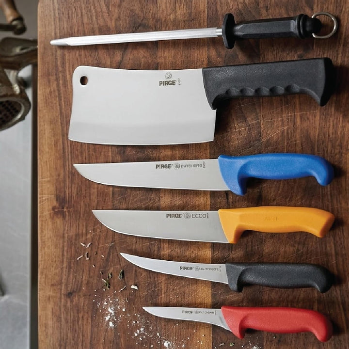 Pirge Metzgermesser Set 6 TLG Schlachtermesser - Fleischermesser - Hackmesser - Exzellenter Schärfe