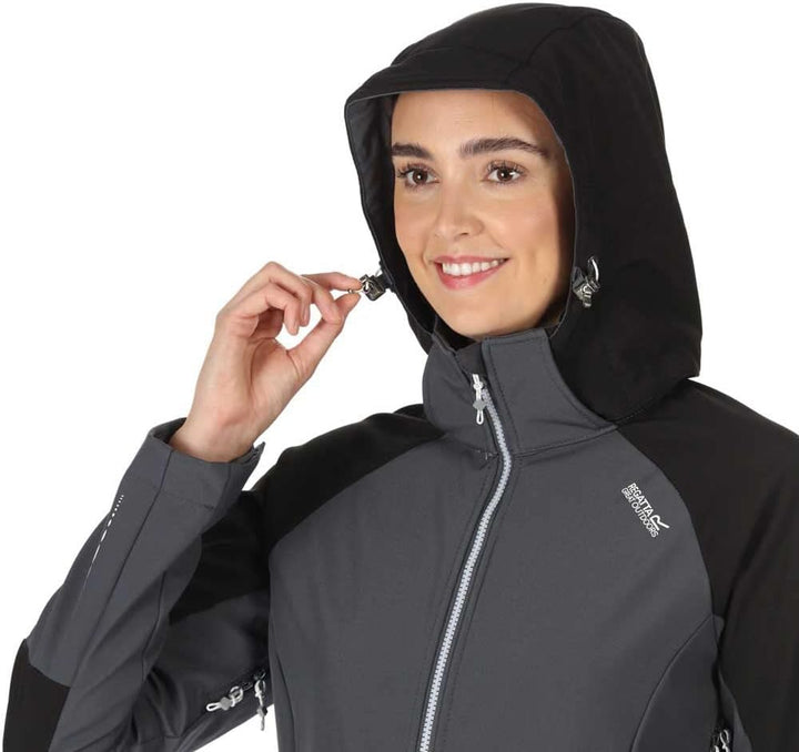 Regatta Softshelljacke Damen DeSoto VIII mit Kapuze, 36 Grau