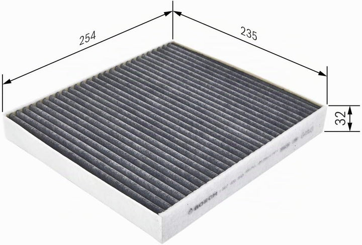 Bosch R2543 Innenraumfilter mit Aktivkohle &amp; F 026 400 287 Luftfilter Bundle mit Luftfilter, Bundle