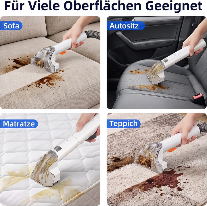 ICARE Nasssauger Polsterreiniger Gerät Teppichreiniger Waschsauger mit 600W | 22kPa Upgrade tragbare